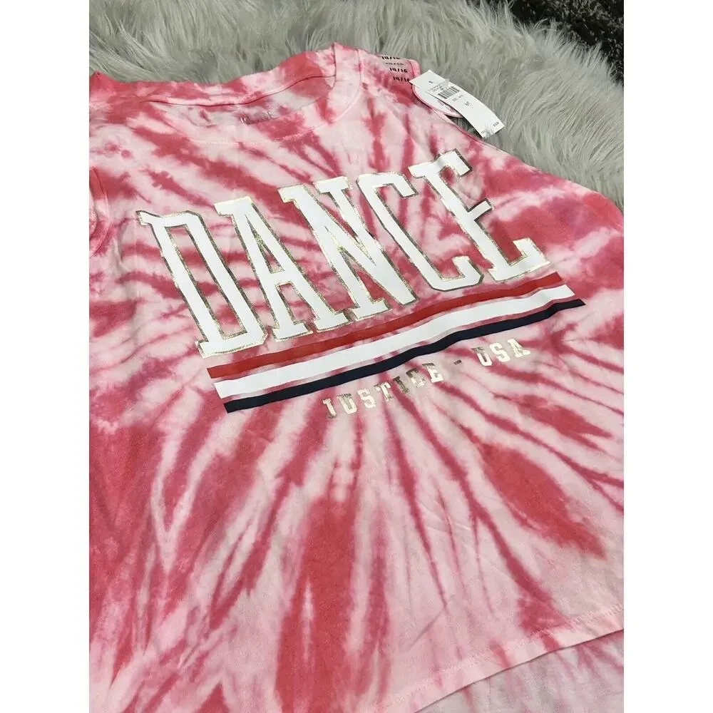 Justice DANCE Sport‎ Pink Tie Dye Tank Girls Size 14/16